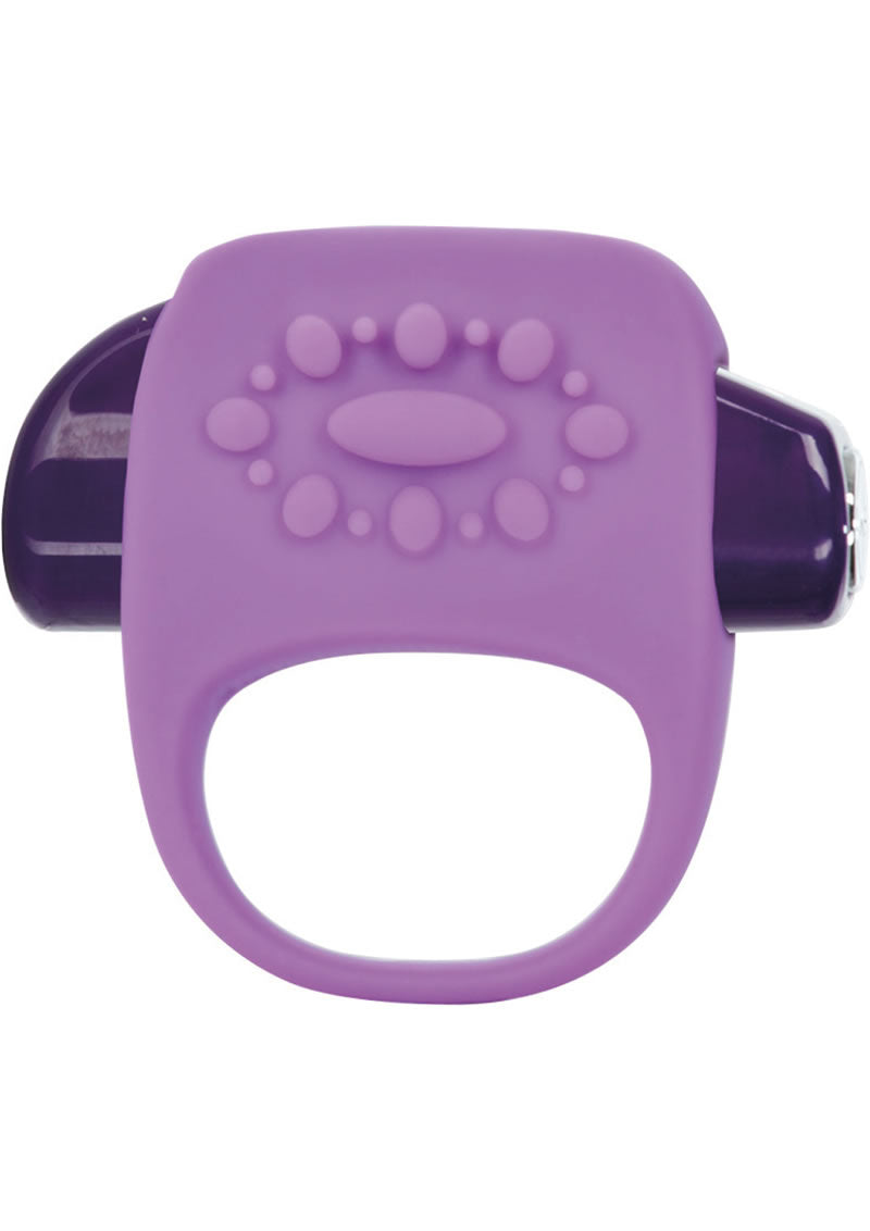 Key Halo Silicone Vibrating Cock Ring - Lavender