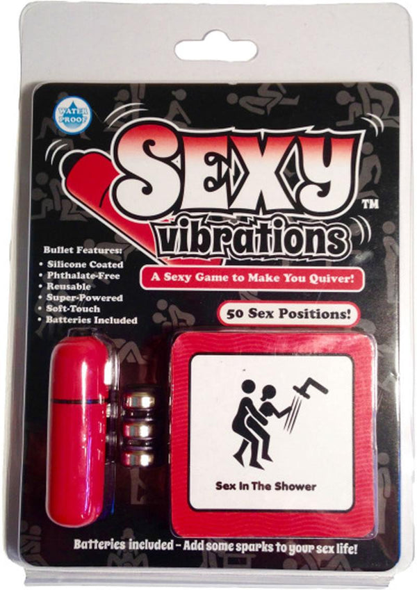 Sexy Vibrations Sex Positions Card Game With Bullet