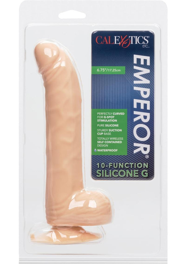 Emperor 10 Function Realistic Silicone Dildo Ivory 6.75 Inch