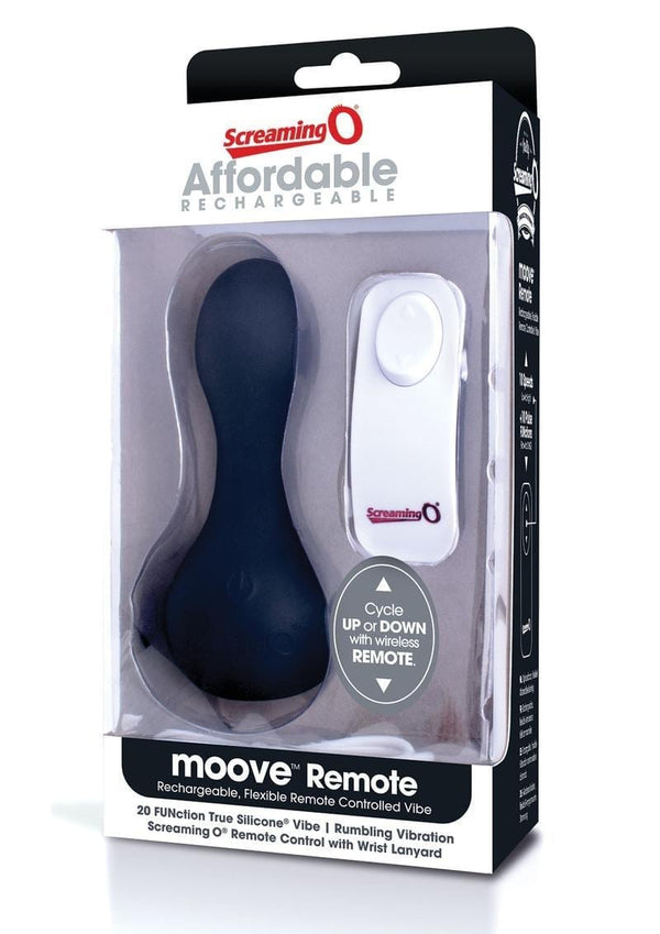 Moove Usb Rechargeable Wireless Remote Control Silicone Vibrator Waterproof Black