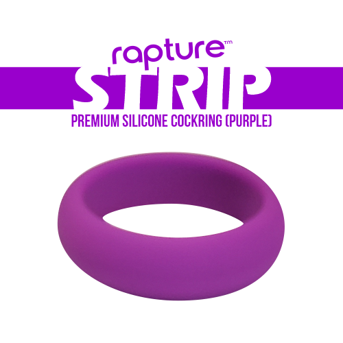 Strip Premium Silicone Cockring (Purple) - rainbow-novelties