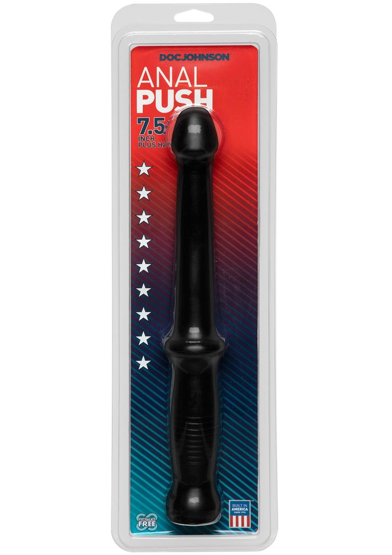 Anal Push Probe With Easy-Grip Handle - Black