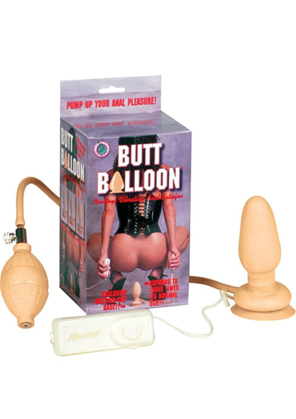 Butt Balloon Vibrating Butt Plug - Vanilla