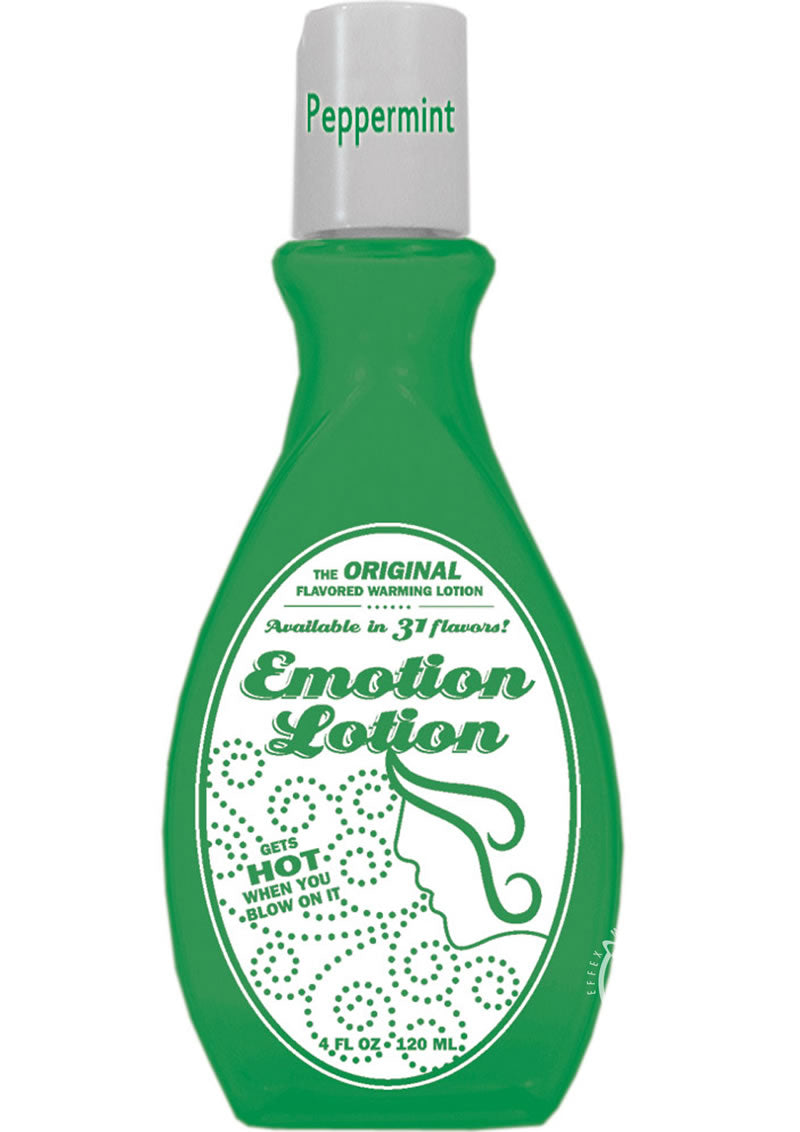 Emotion Lotion Water Based Flavored Warming Lubricant - Peppermint 4oz