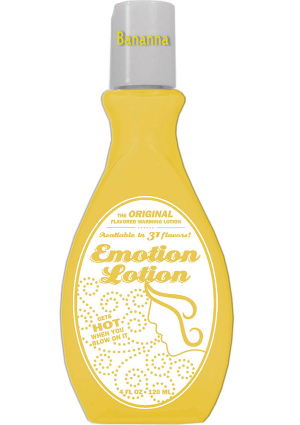 Emotion Lotion Flavored Water Based Warming Lotion Banana 4 Ounce