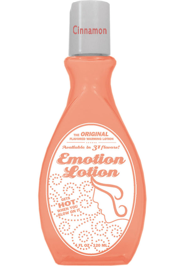 Emotion Lotion Flavored Water Based Warming Lotion Cinnamon 4 Ounce