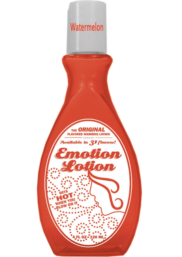 Emotion Lotion Flavored Water Based Warming Lotion Watermelon 4 Ounce
