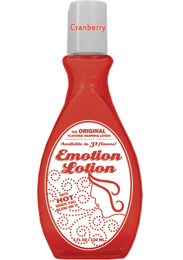 Emotion Lotion Flavored Water Based Warming Lotion Raspberry Cheesecake 4 Ounce