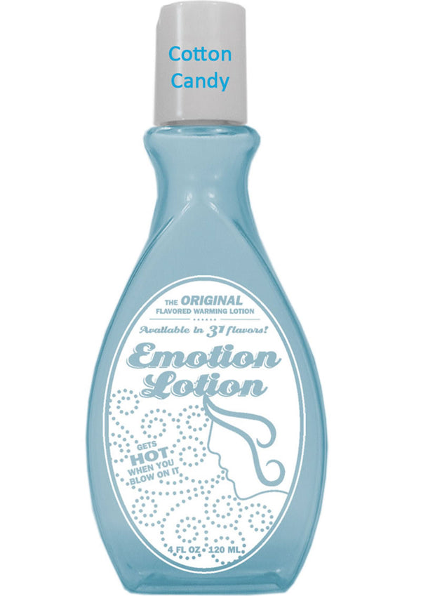 Emotion Lotion Flavored Water Based Warming Lotion Cotton Candy 4 Ounce