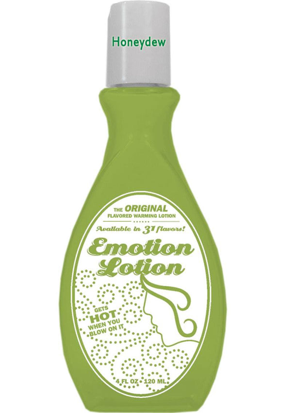 Emotion Lotion Flavored Water Based Warming Lotion Honeydew 4 Ounce