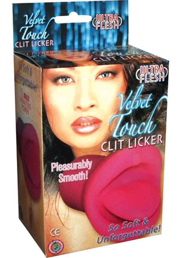 Velvet Touch Vibrating Clit Licker Vibrator - Hot Pink