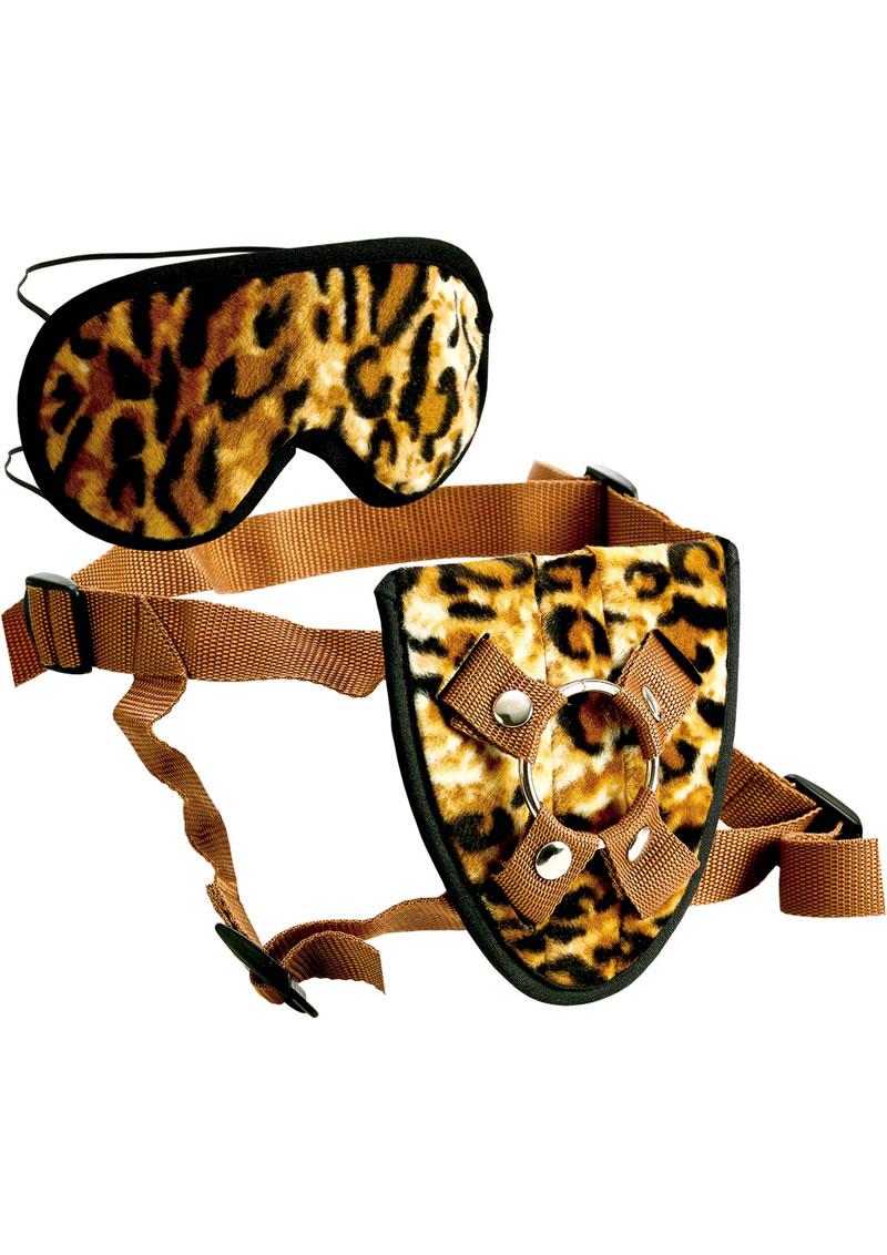 Furplay Harness And Mask Set Brown Tiger