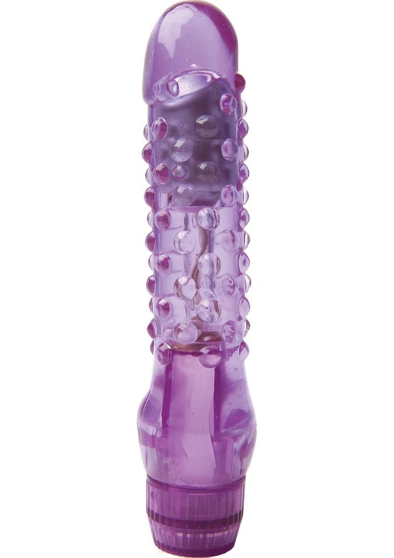 Climax Gems Lavender Beaded Vibrator Waterproof 6.25 Inch Purple
