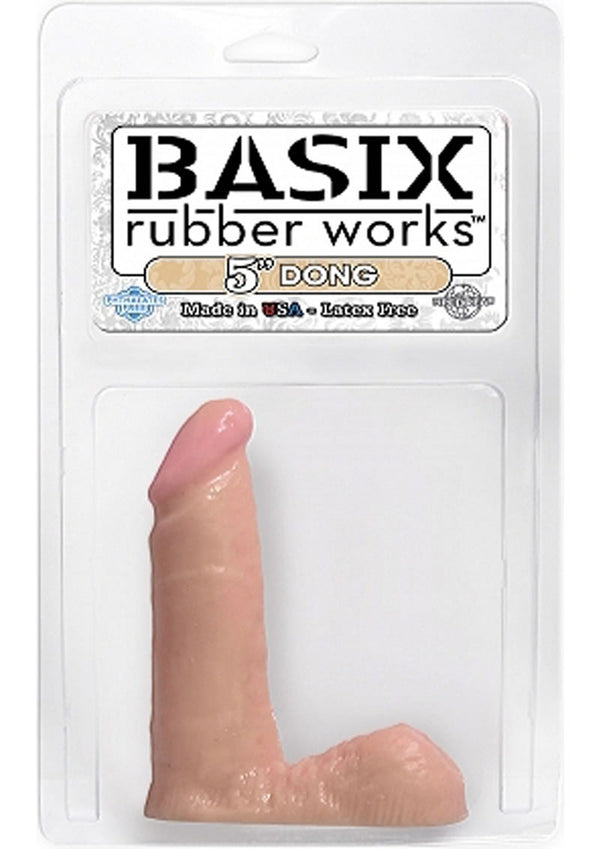 Basix Rubber Works 5 Inch Dong Flesh