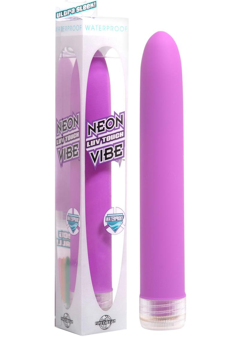 Neon Luv Touch Vibrator Waterproof 6.75 Inch Purple