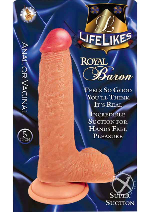 Lifelikes Royal Baron Dildo 5in - Vanilla