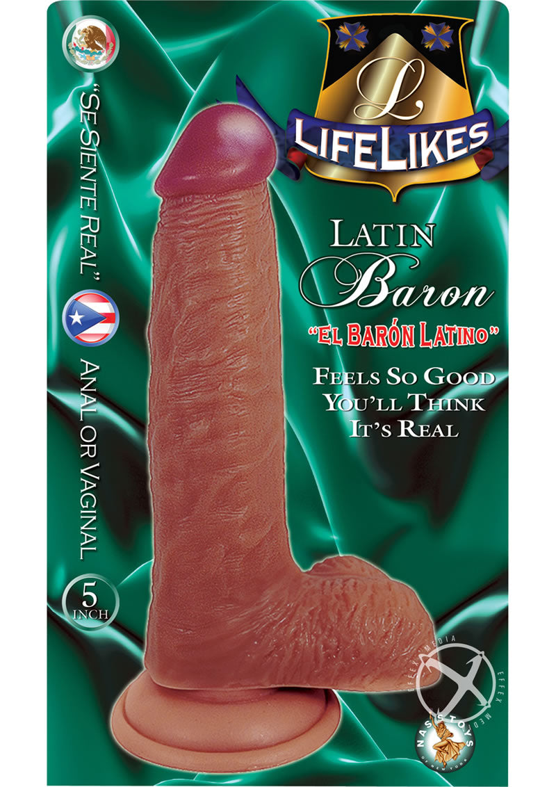 Lifelikes Latin Baron Dildo 5in - Caramel