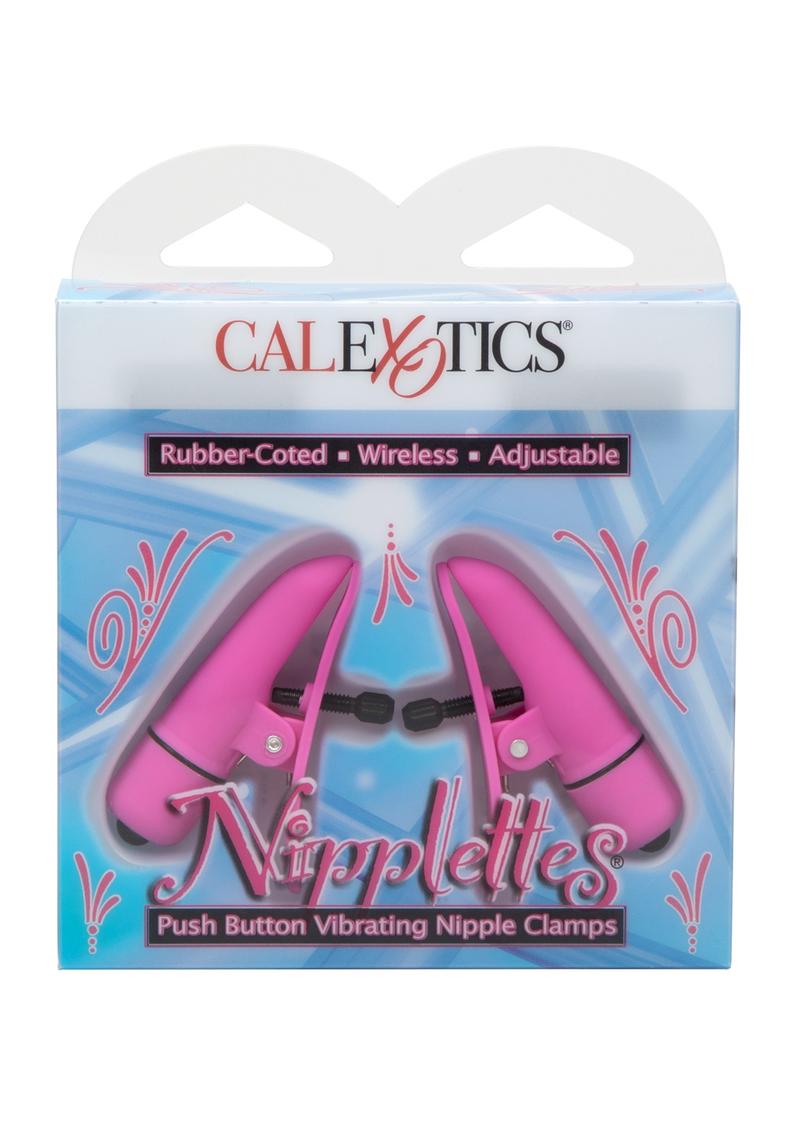 Nipplettes Virbrating Nipple Clamps Adjustable Pink