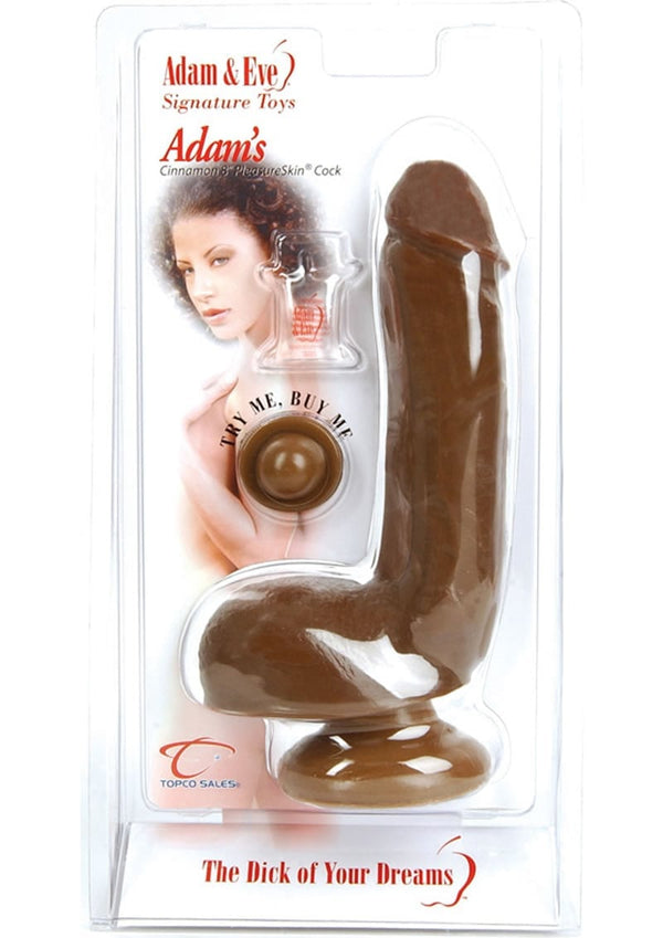 Adam's Pleasureskin Cock Dildo 7.75 Inch Cinnamon