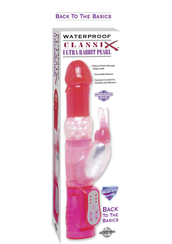 Classix Ultra Rabbit Pearl Vibrator - Pink