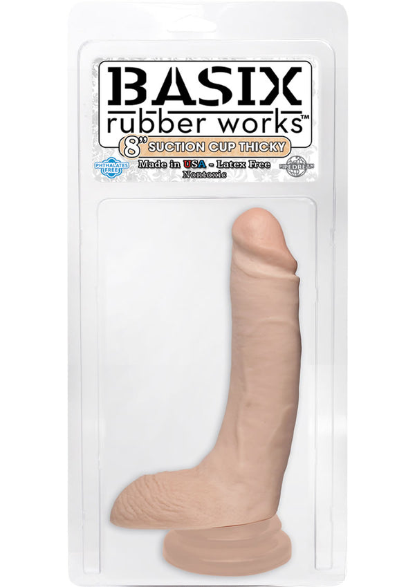 Basix Rubber Works 8 Inch Suction Cup Thicky Dong Flesh