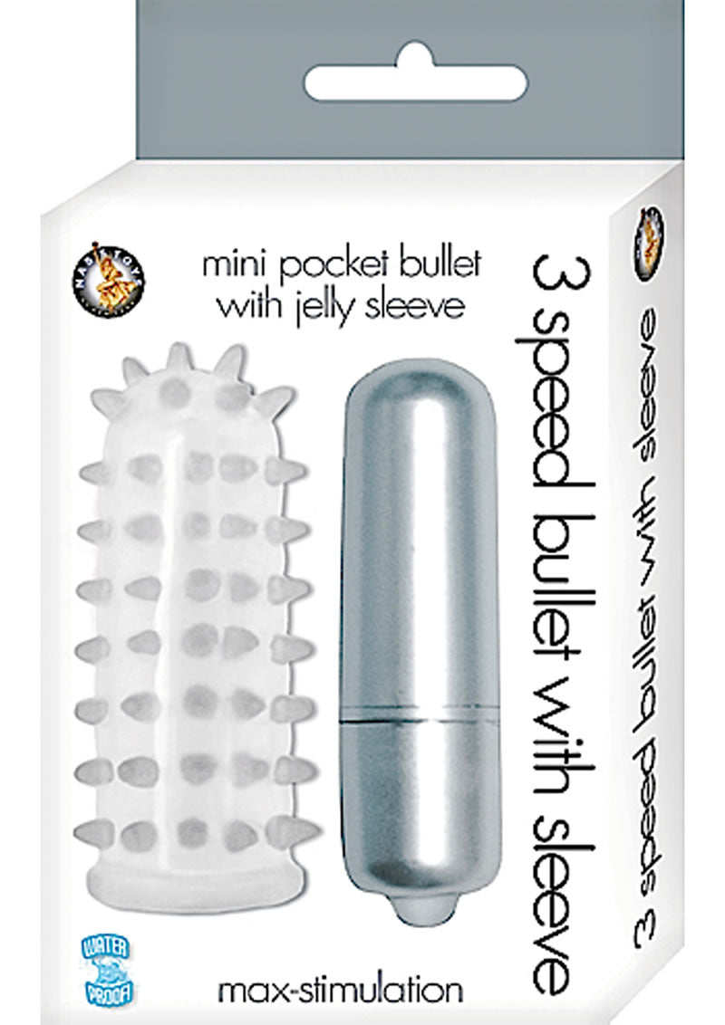 Mini Pocket Bullet With Jelly Sleeve - Silver