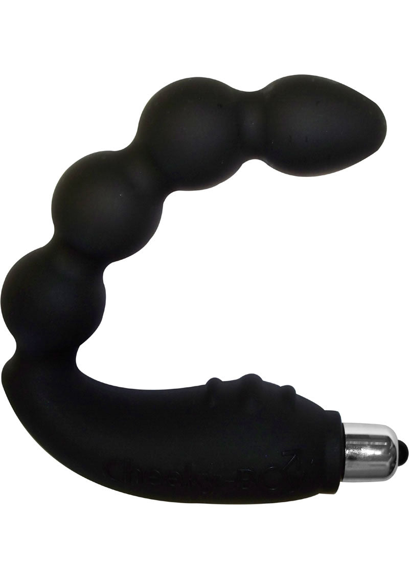 Cheeky Boy Silicone Prostate and Perineum Massager Vibrator - Black