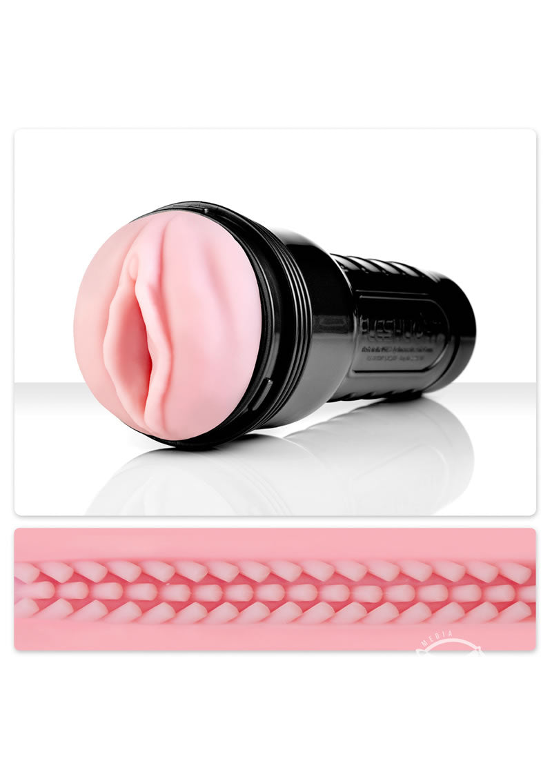 Fleshlight Vibro Lady Touch Stroker - Pussy - Pink And Black
