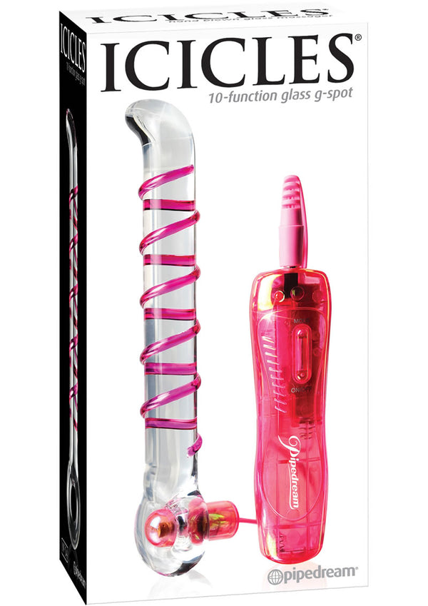 Icicles No 4 Glass Vibrator 7 Inch Clear