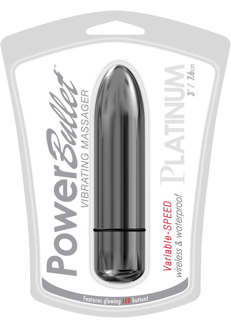 Power Bullet Platinum Vibrating Massager Bullet - Platinum Color