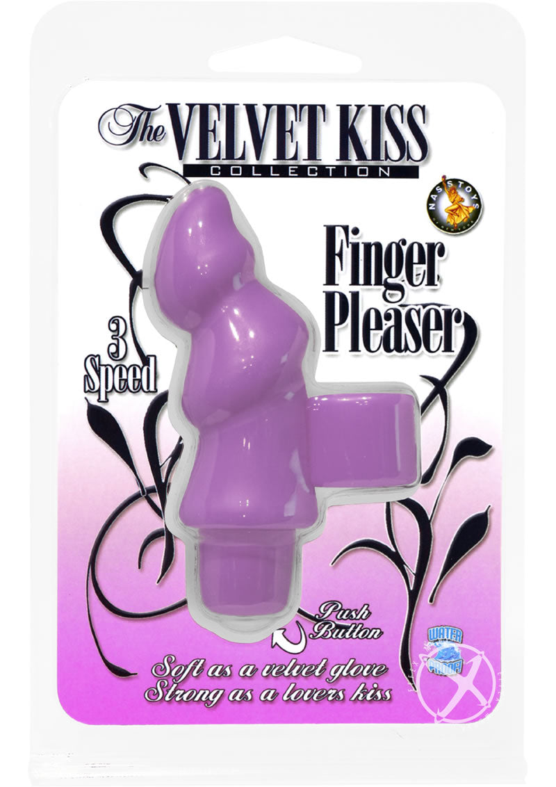 The Velvet Kiss Collection Finger Pleaser Vibrator - Lavender