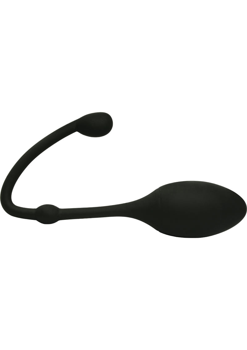The Velvet Kiss Collection iOrgasm Silicone Oval Tip Orgasm Intensifier Massager - Black