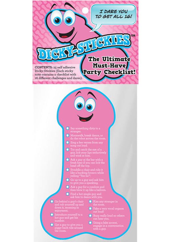 Dicky Stickies Penis Shaped Notes Game