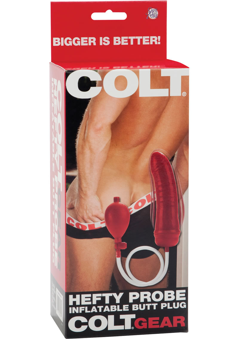Colt Hefty Probe Inflatable Butt Plug 6.5 Inch Red