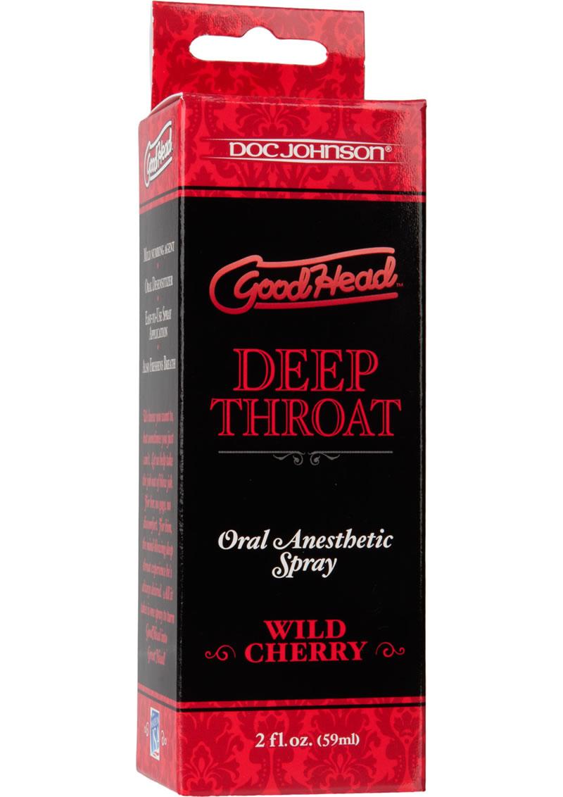 Goodhead Deep Throat Oral Anesthetic Spray Wild Cherry 2oz
