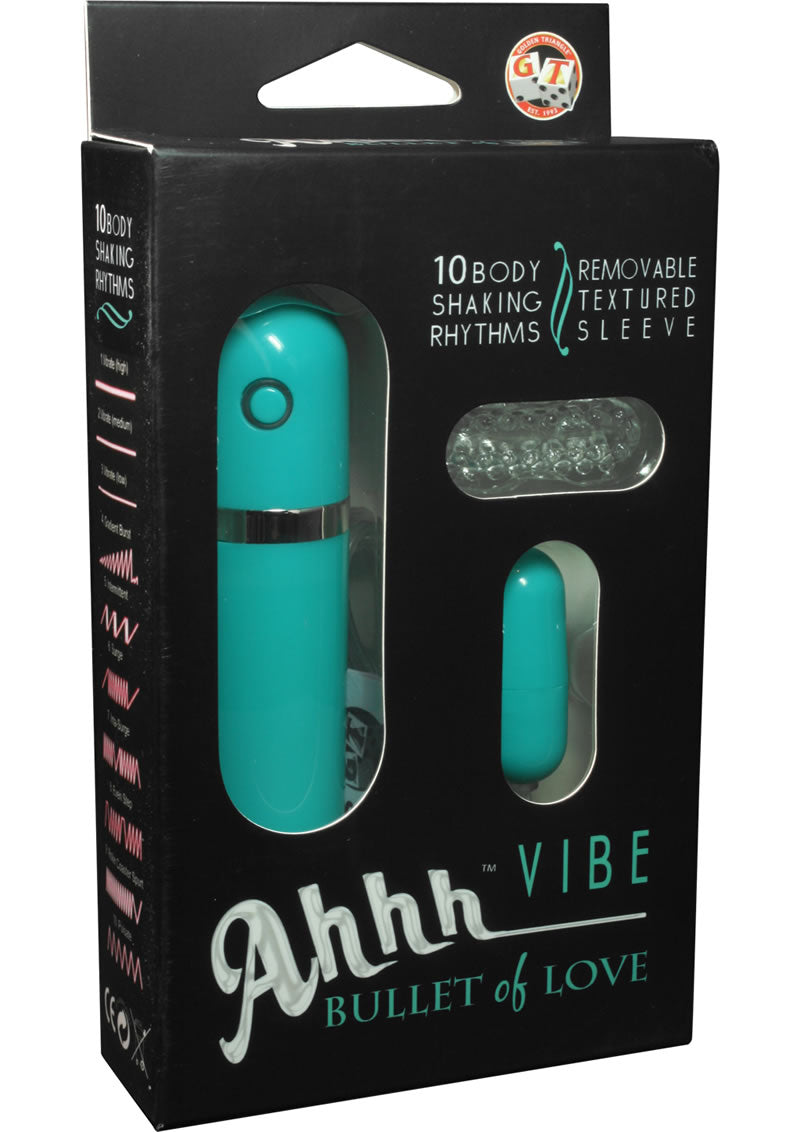 Ahh Vibe Bullet Of Love Wired Remote Control Bullet Teal
