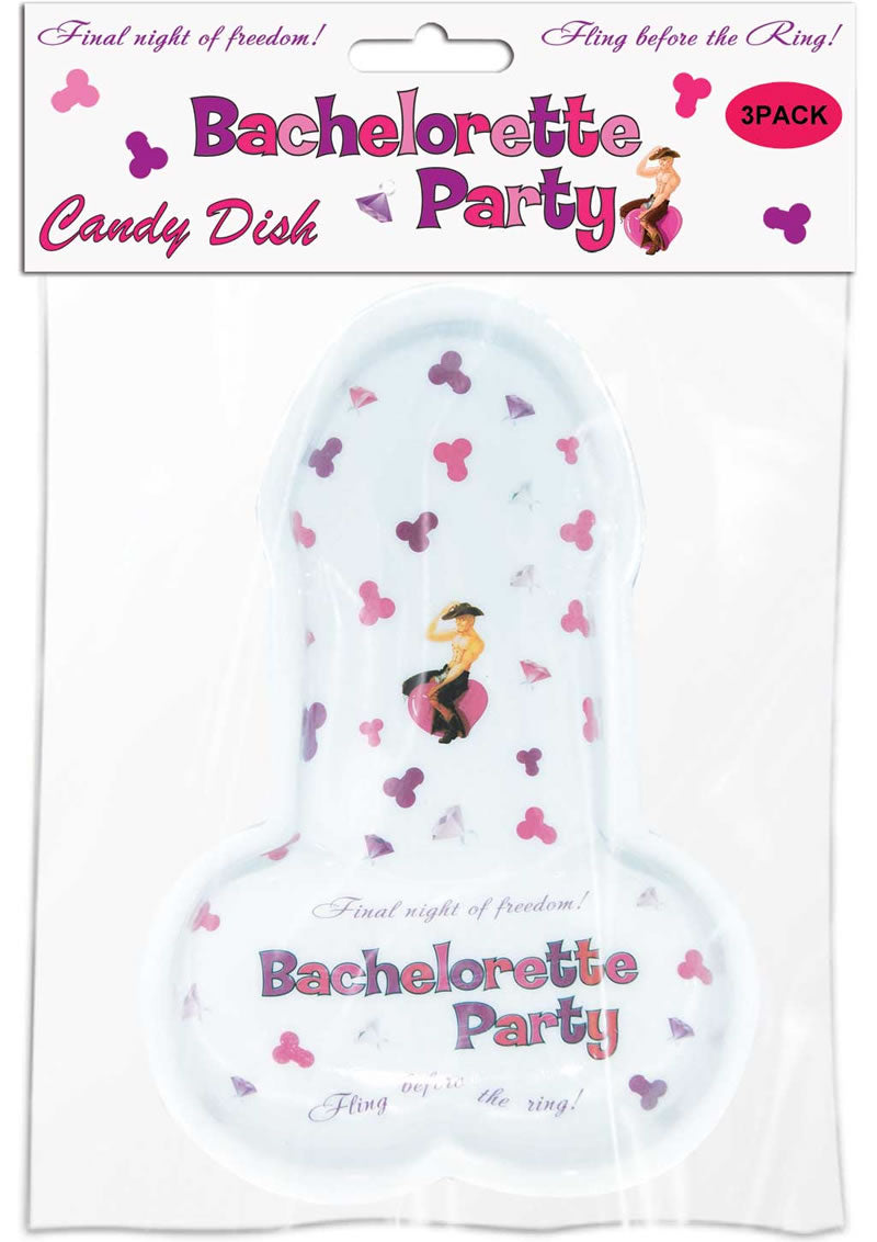 Bachelorette Party Pecker Candy Dish 3 Per Pack