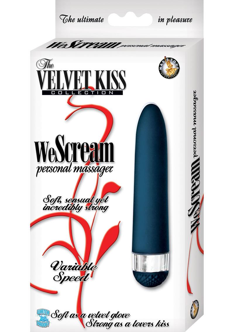 Velvet Kiss We Scream Personal Massager Waterproof 5 Inch Black