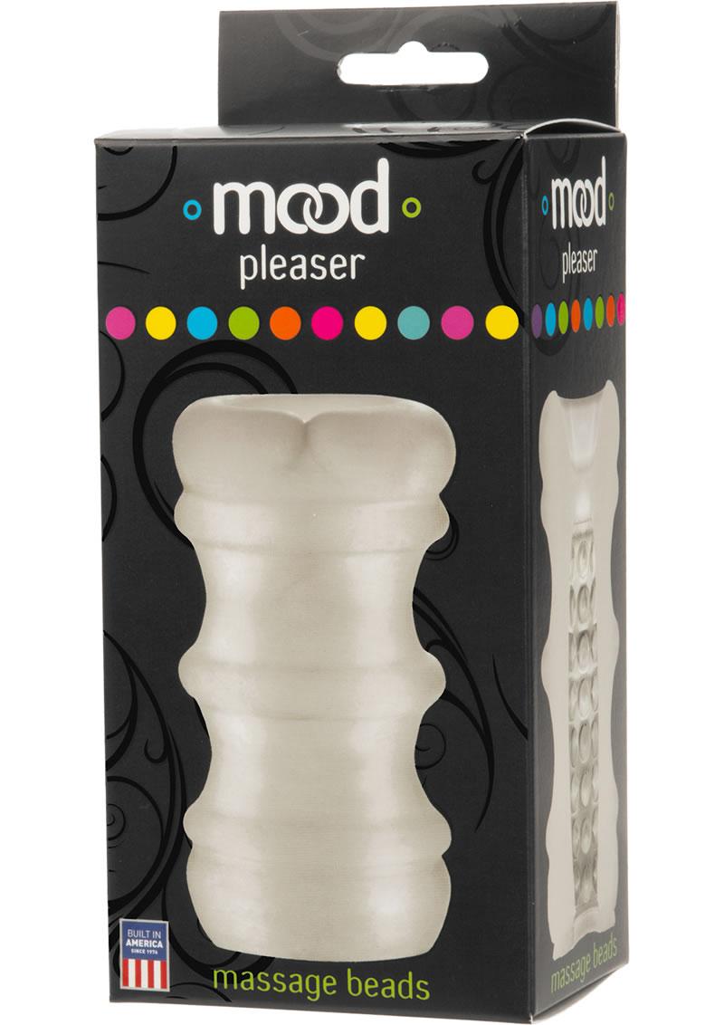 Mood Pleaser Massage Beads Ultraskyn Masturbator - Frost