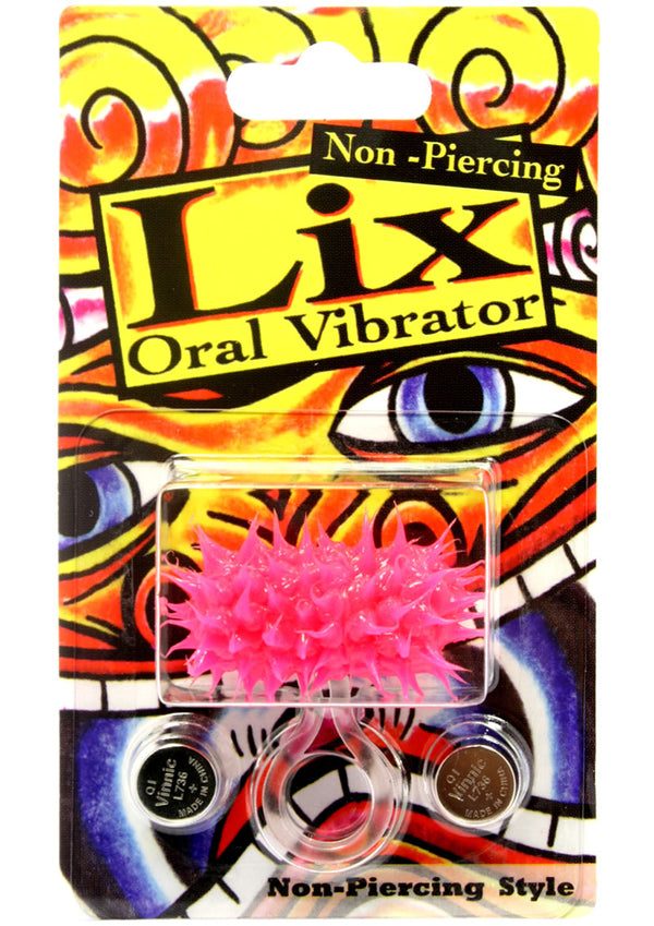 Lix Non Piercing Oral Vibrator Glow In Dark Pink