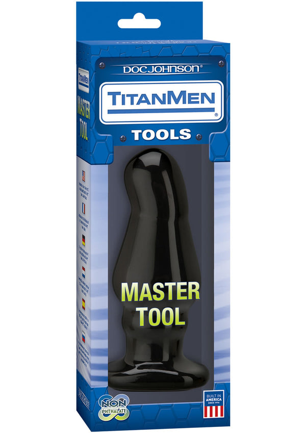 TitanMen Master Tool #5 Angled Wide Anal Plug - Black