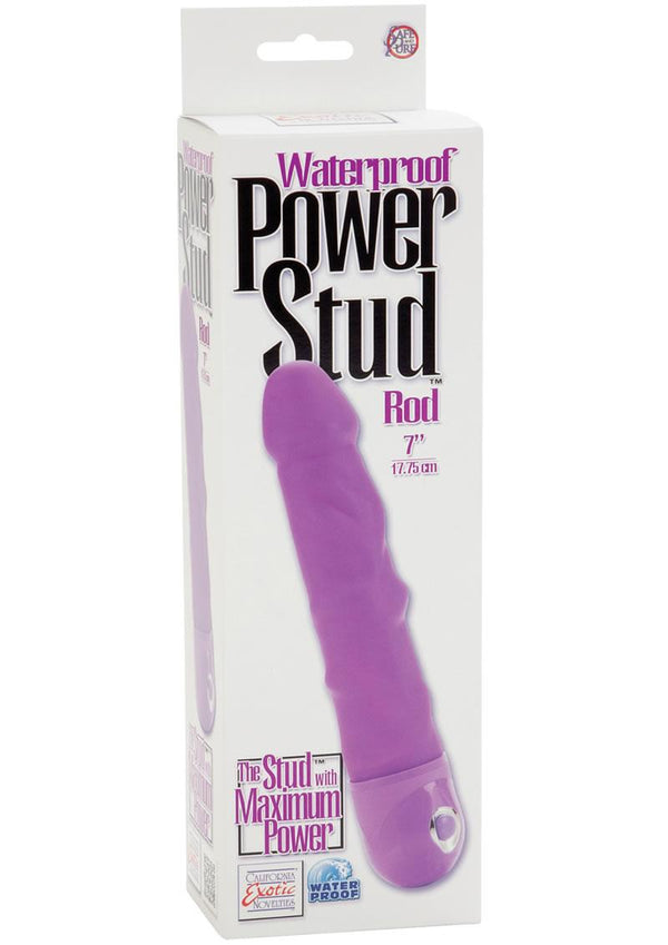 Power Stud Rod Vibrator Waterproof Purple 7 Inch