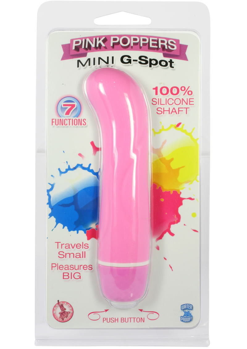 Pink Poppers Mini G-Spot Silicone Vibrator - Pink
