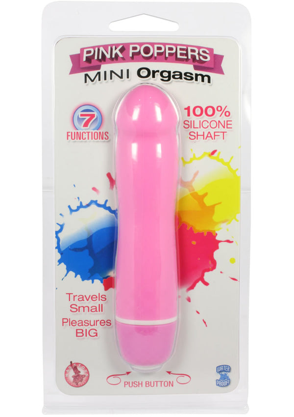 Pink Poppers Mini Orgasm Silicone Vibrator - Pink