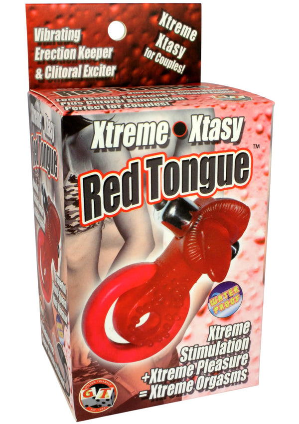 Xtreme Ring Of Xtasy Red Tongue Cock Ring - Red