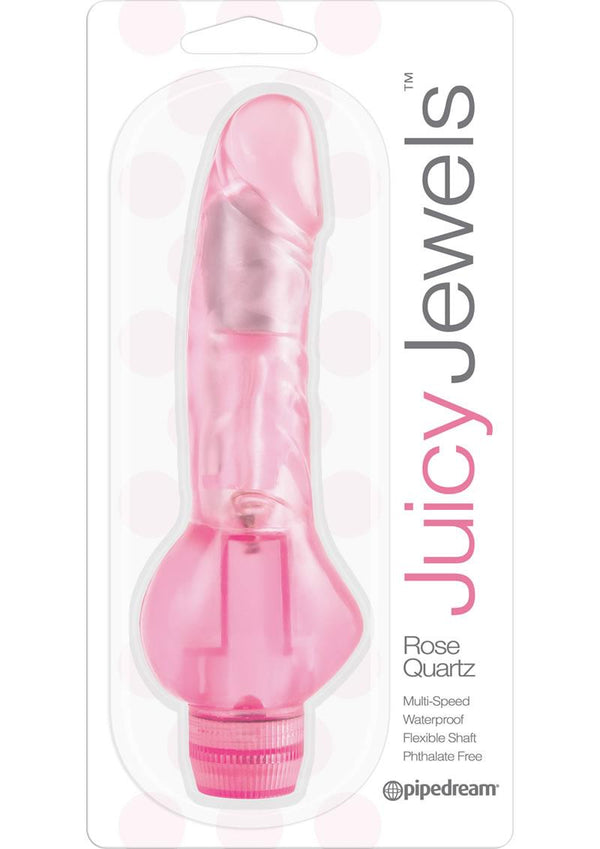 Juicy Jewels Rose Quartz Vibrator Waterproof Pink