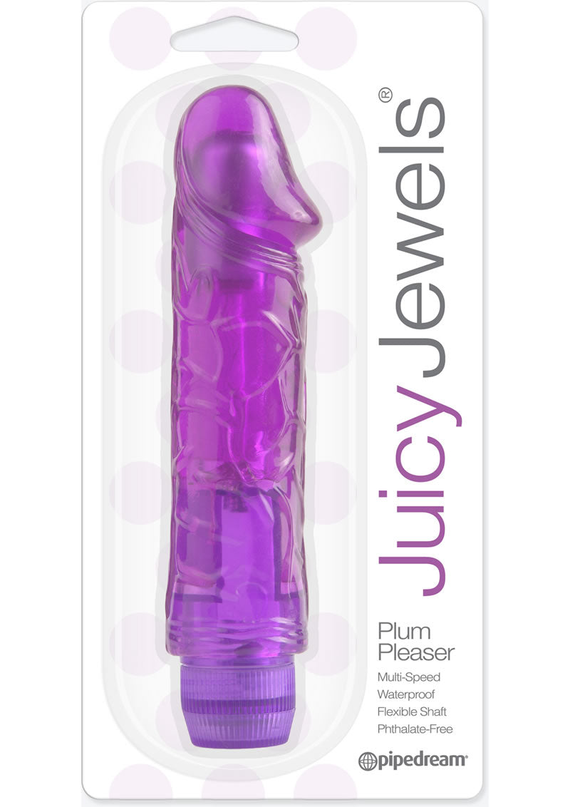 Juicy Jewels Plum Pleaser Vibrator Waterproof Purple