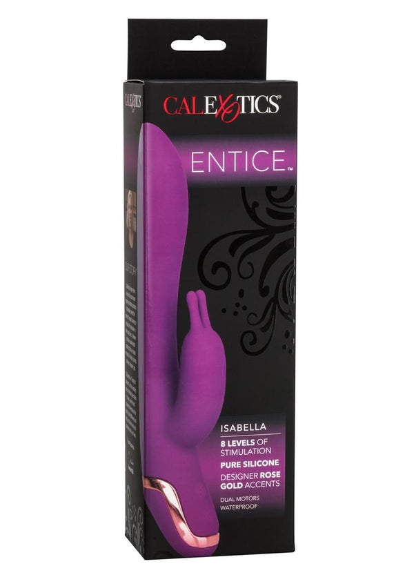 Entice Isabella Silicone Rabbit Vibe Waterproof Raspberry 5.25 Inch