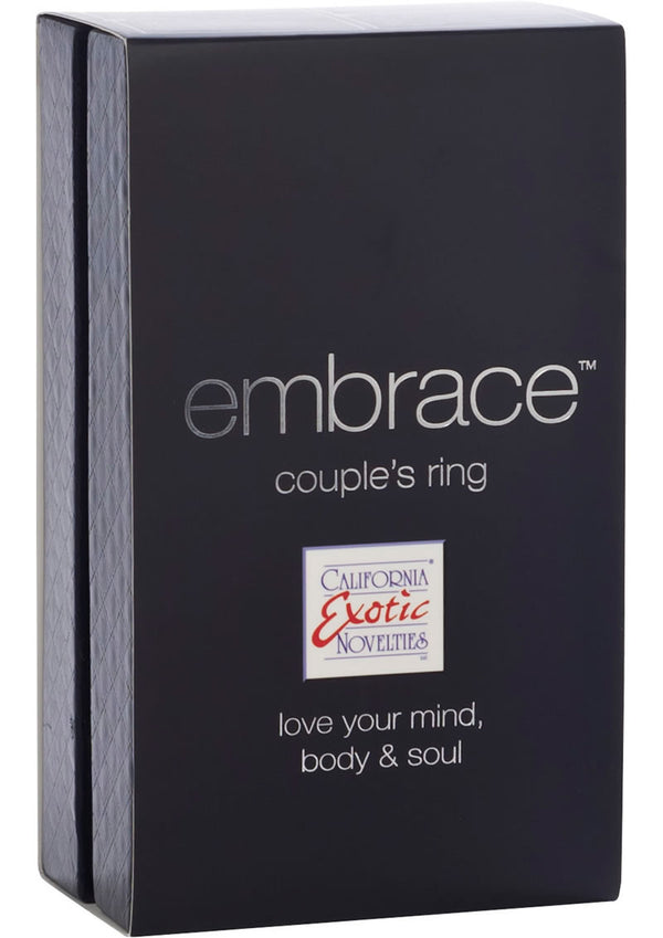 Embrace Couples Ring Vibrating Silicone Cock Ring - Gray
