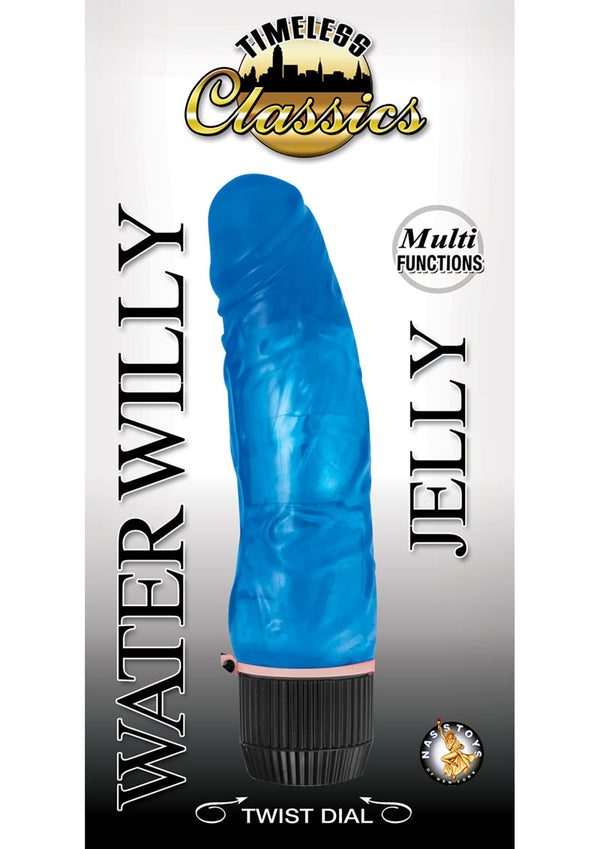 Timeless Classic Water Willy Jelly Vibrator - Blue